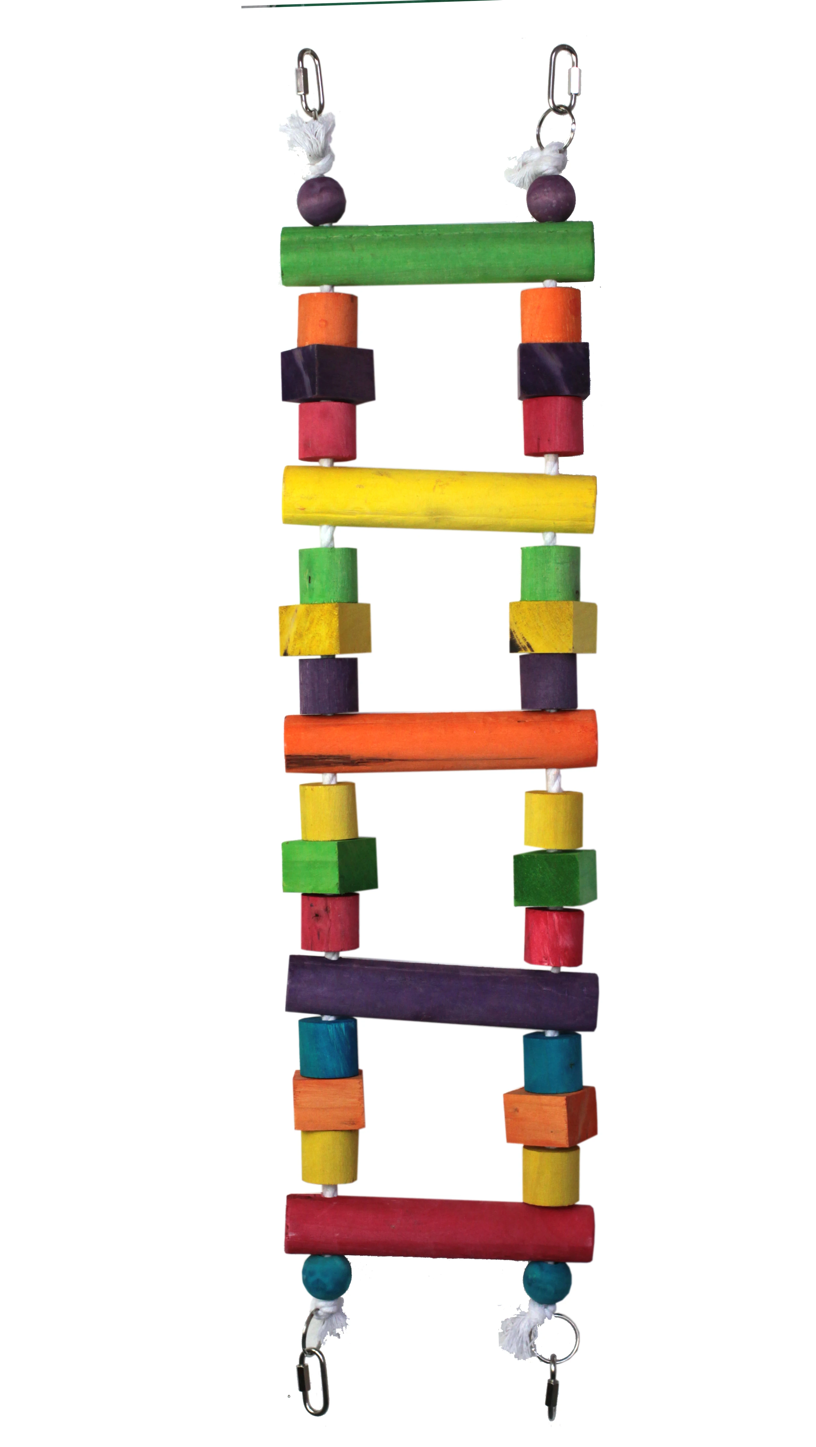 Colorful Wood Ladder Bird Toys Parrot Cage Accessories For Parrot Budgie Love Bird Conures Parakeets macaw