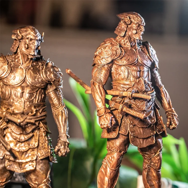 Factory customize warrior statue bronze casting high quality bronze Monster figurine statue