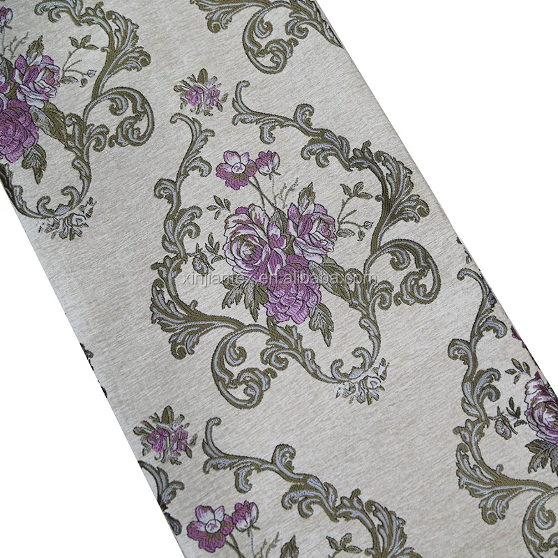 Luxurious brocade chenille jacquard fabric for garment