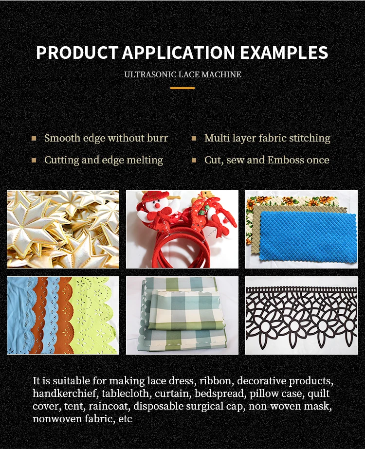 cloth tissues ultrasonic embroidery lace making machine
