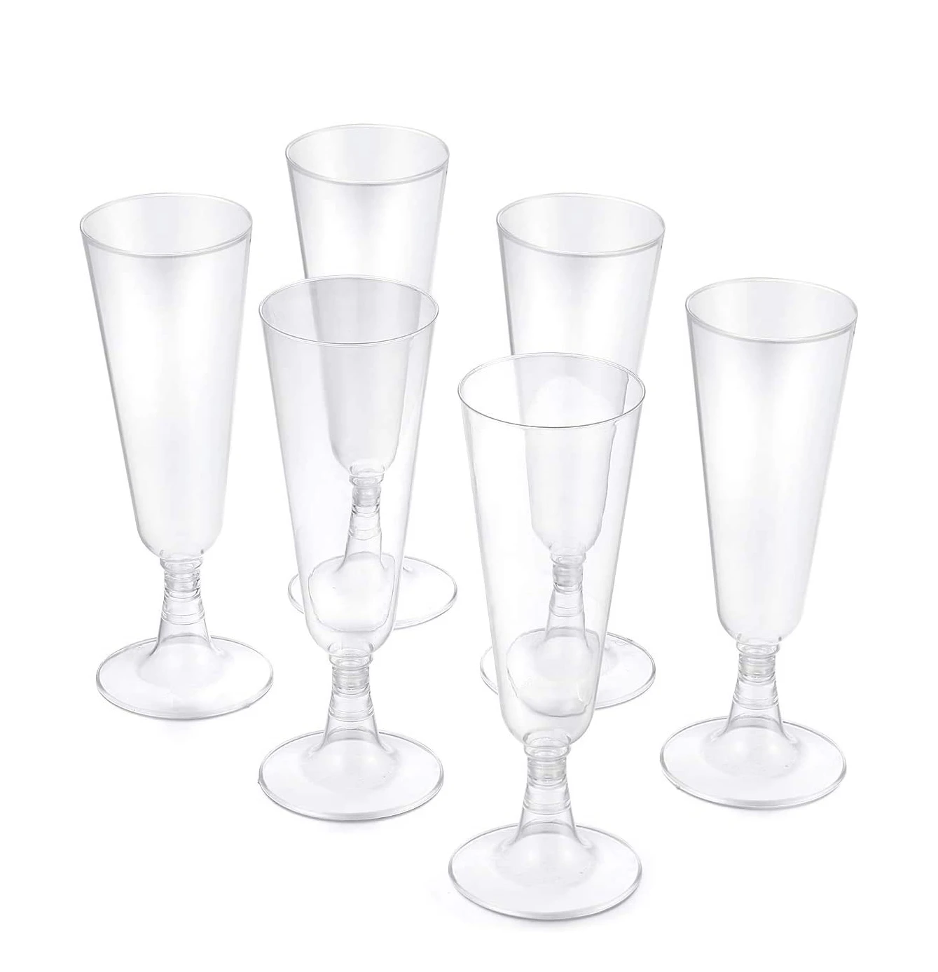 Wedding, Party Toasting Plastic Glasses, Fashion Drink Cup Disposable Transparent Plastic Champagne Glasses