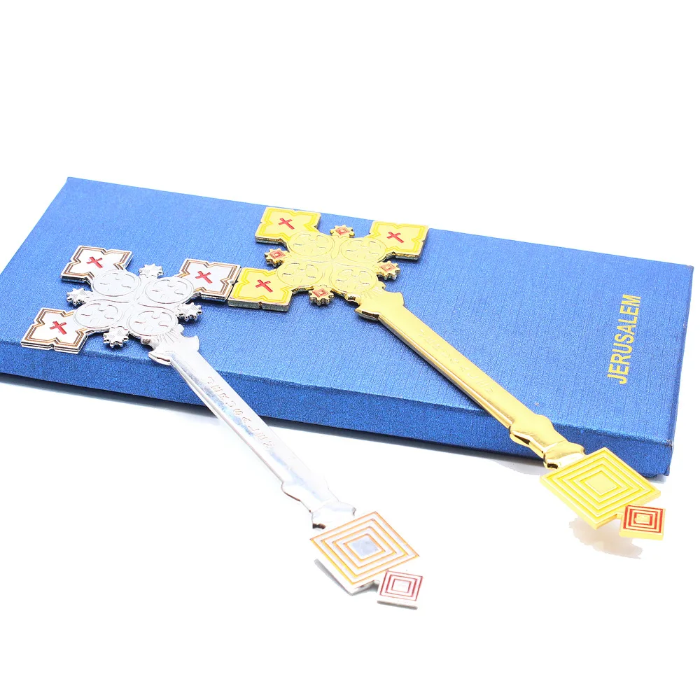 Сверхмощная фабрика, продажа ODM золотого серебряного Coptic & Style для религиозного православного ритуала, крест для рук отца