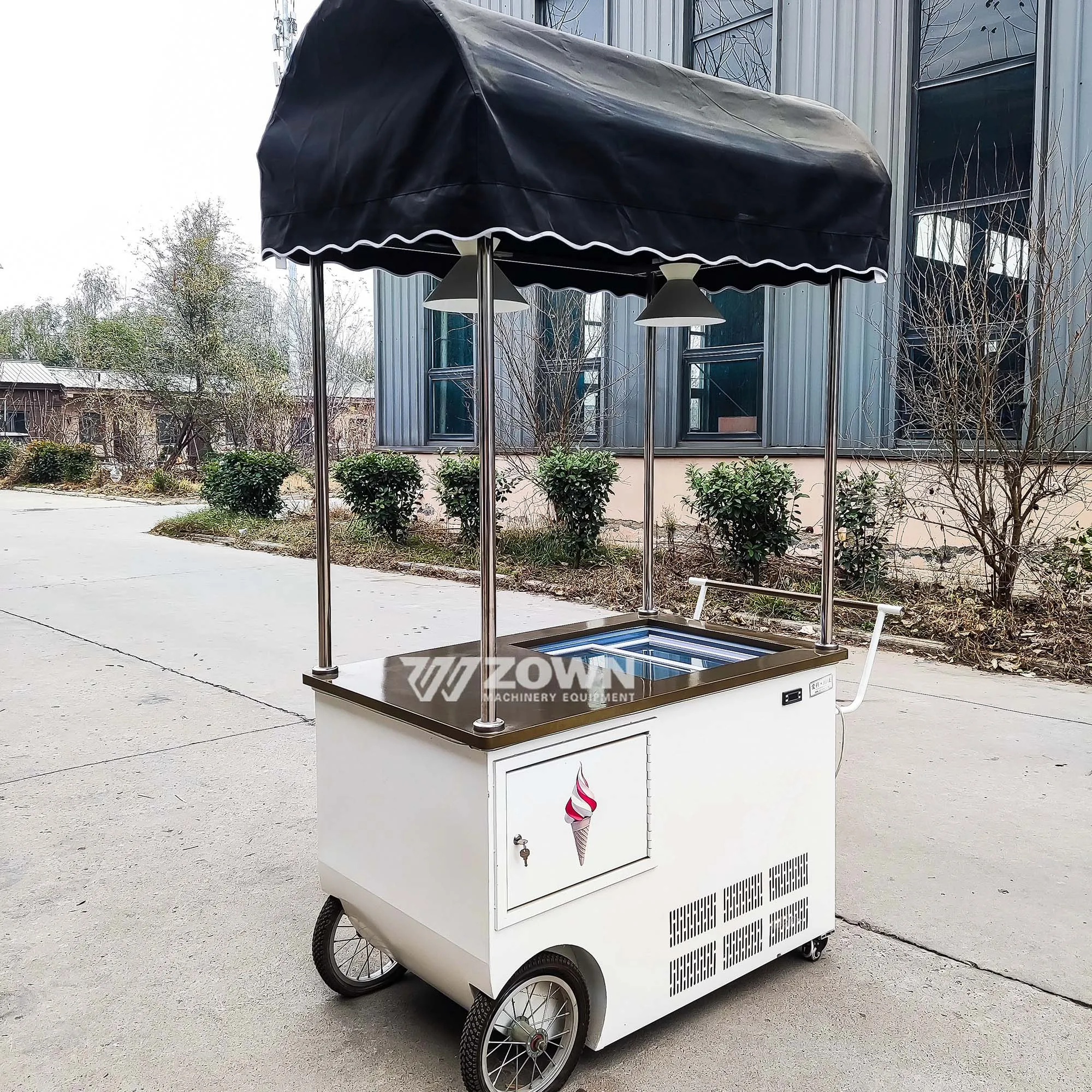 Street Movable Small Flower Cart Dining Car Customized Small Dining Car