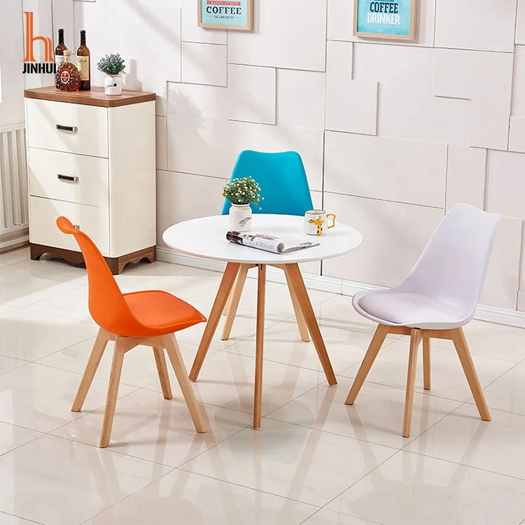 Hot Selling Cheap Classic  Kids Children Baby Chair Modern PP Chair with Wooden Legs Plastic Leisure Dining Room Chairs