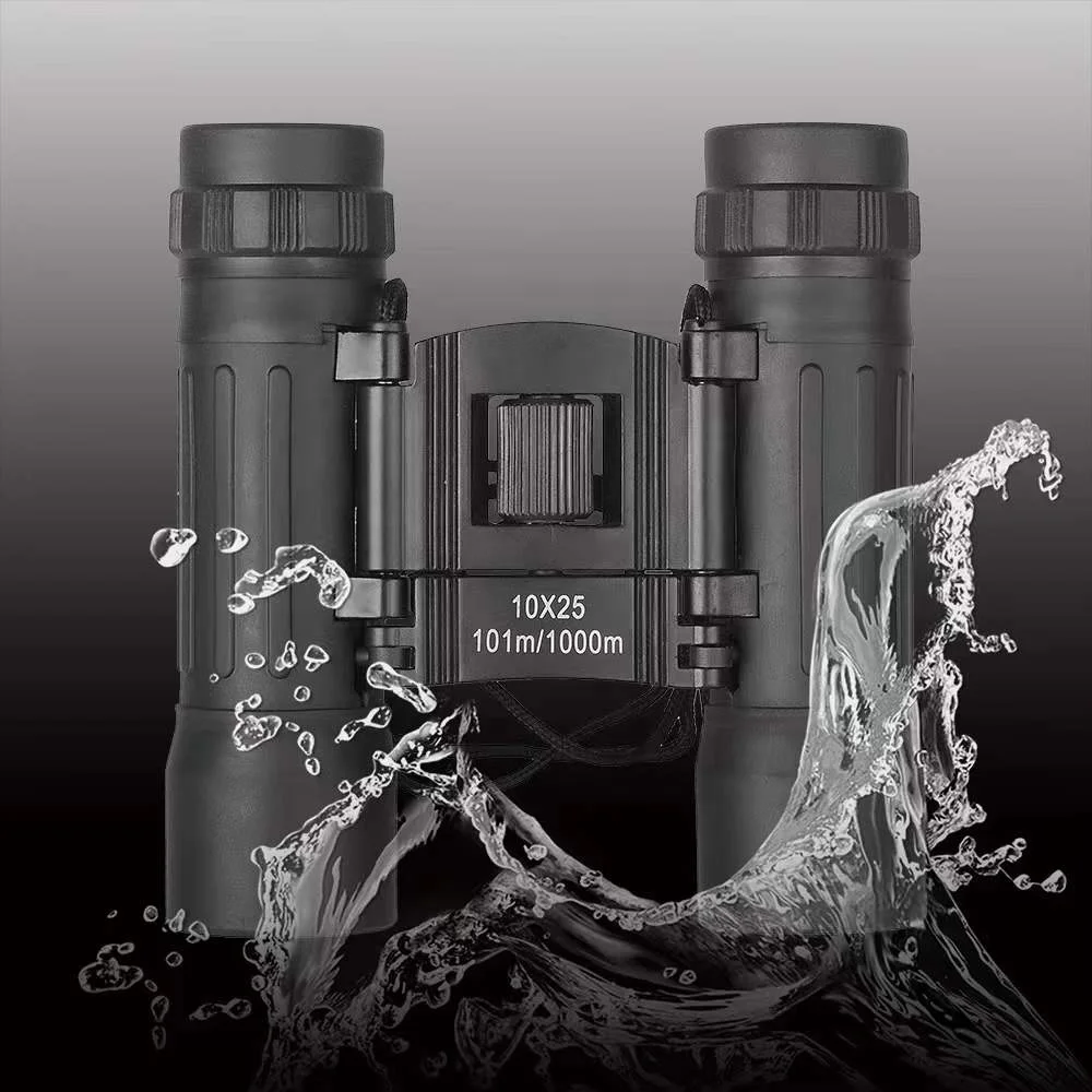 10x25 Folding Binoculars HD Vision FMC Lens Coating 101m/1000m Long Range Compact Mini Binocular Foldable Telescope
