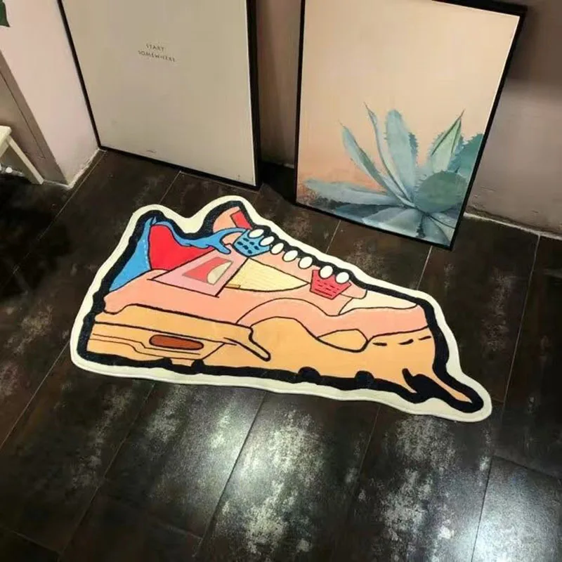 Sneaker Shape Doormat Sneaker Carpet Welcome Entrance Door Modern Rugs Bathroom Printed Carpet Hallway Bath Mat
