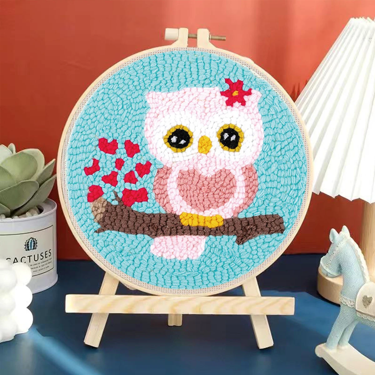 Wholesale Custom DIY Latch Hook Kits for Kids Beginner Crafts Knitting Cross Stitch Embroidery Kits Punch Needle Starter Kit