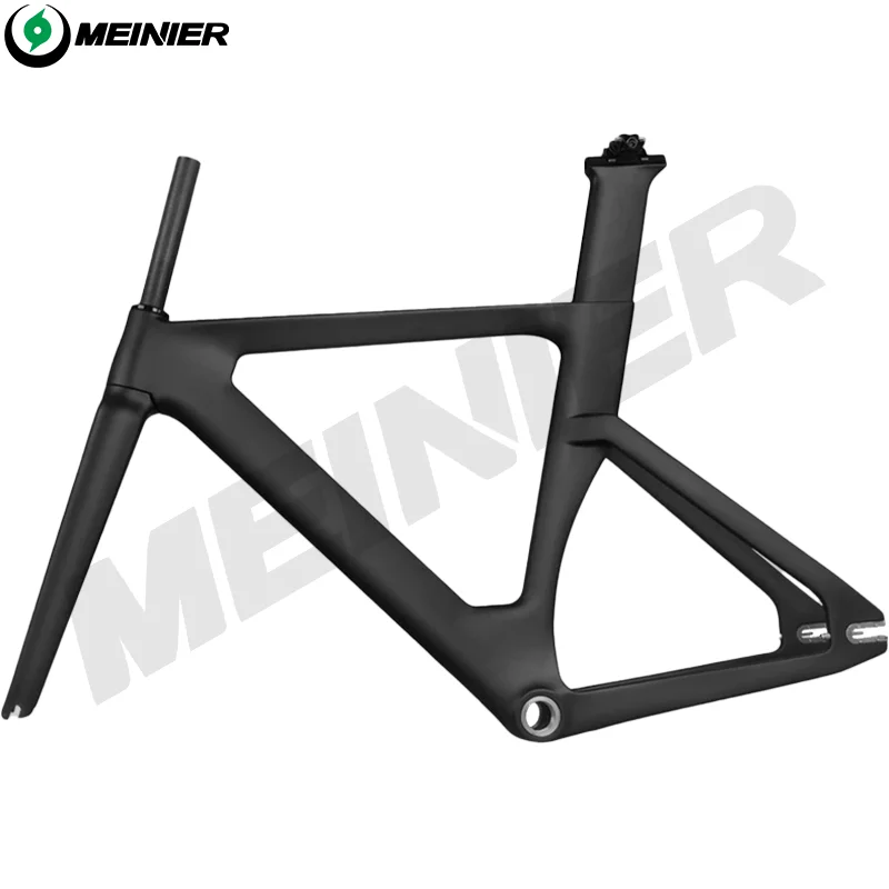 2024 Customized Full Carbon Track Frame  Speed Carbon Track Road Bike Frames 700c Rigid Fixed Gear Bicycle Frameset