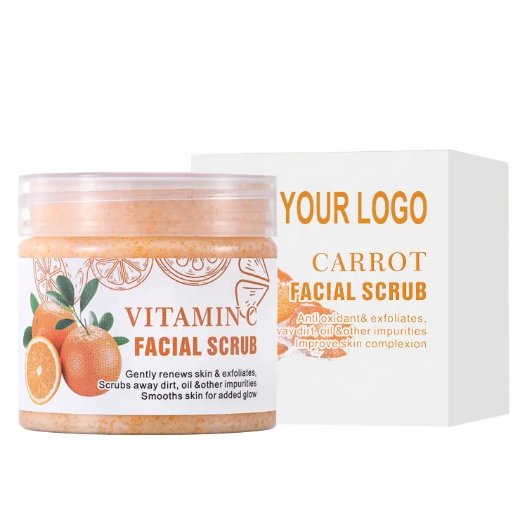 Gently Exfoliating Sugar Turmeric Facial Scrub Skincare Beauty Product for Acne Scars Dark Spots Reduction Brightening Polish