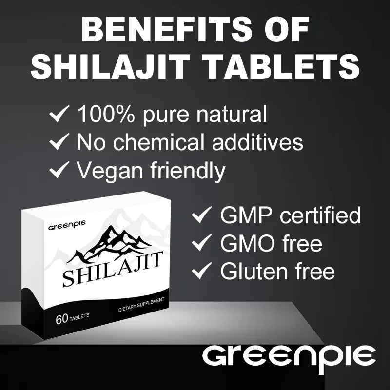 Greenple SHILAJT Tablets Dietay Supplement Owned Factory Technical Maturity Pure Himalayan Shilajeet Fulvic Acid