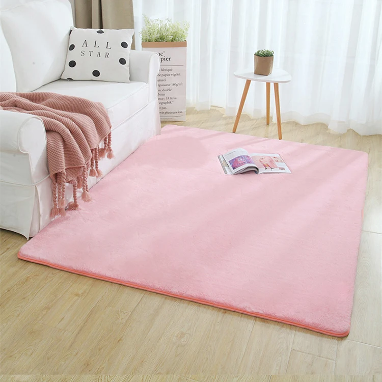 Modern Luxury Style Nordic round Carpet Fluffy Faux Fur Rabbit Rugs for Living Room Woven Car Carpet for Teens