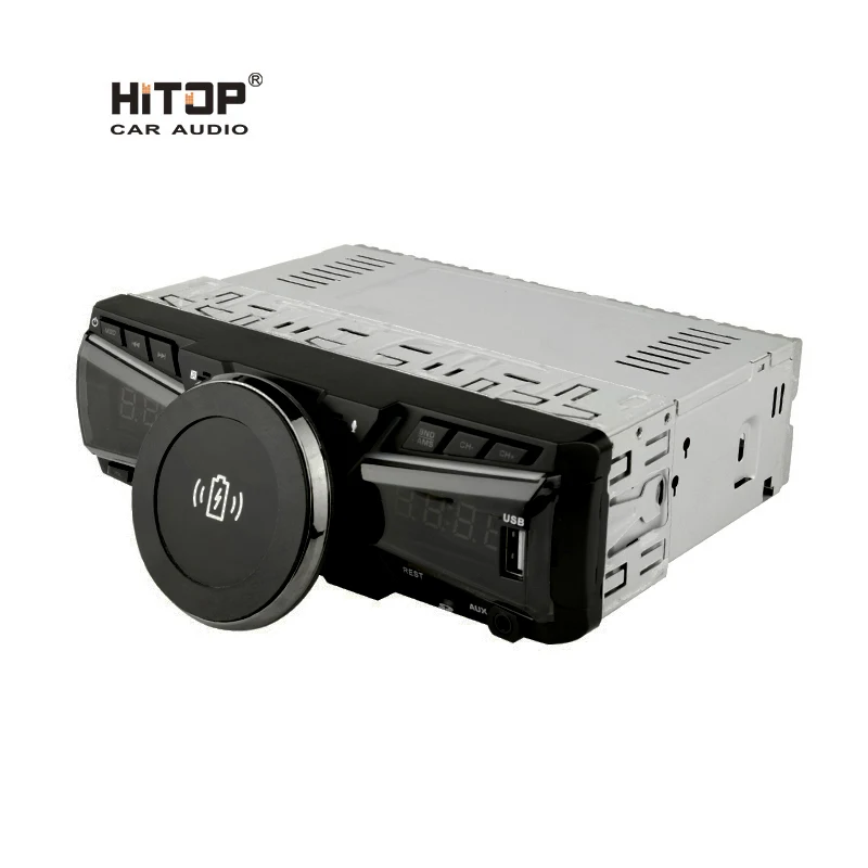  4 канала Высокая выходная мощность автомобиля MP3 плеер с пультом дистанционного управления синий зуб держатель телефона магнит Беспроводная зарядка QI