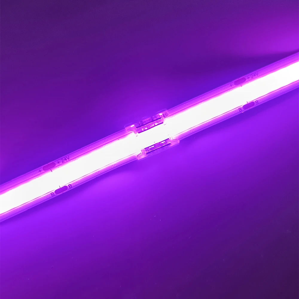 Коннектор светодиодной полосы 10 мм 4-контактный прозрачный без припоя