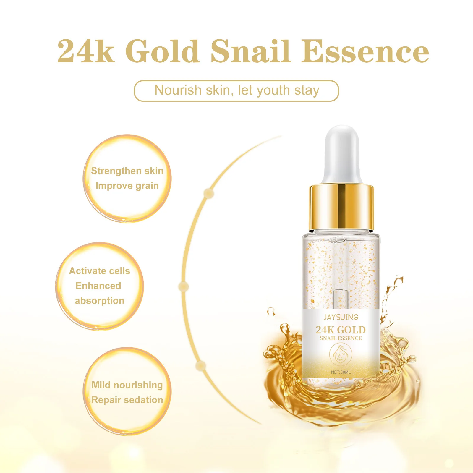 Replenish moisture fade wrinkles deeply clean and shrink pores brighten skin golden facial essence