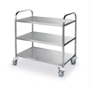 Hot Sale Stainless Steel 3-Tier Hotel Restaurant Service Cart Food Trolley Cart