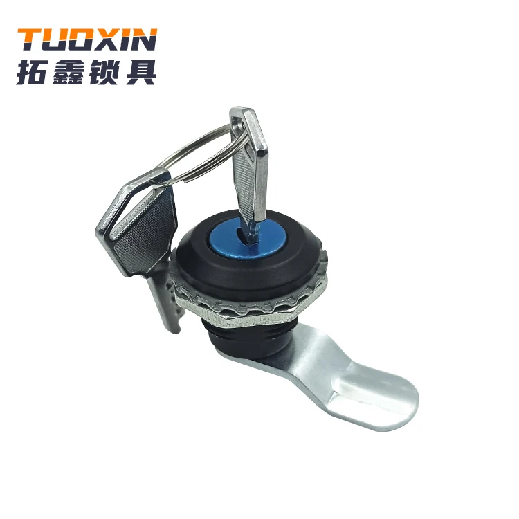 Hot sale MS407 model zinc alloy  black cylindrical  double bit key waterproof CAM lock for distribution box