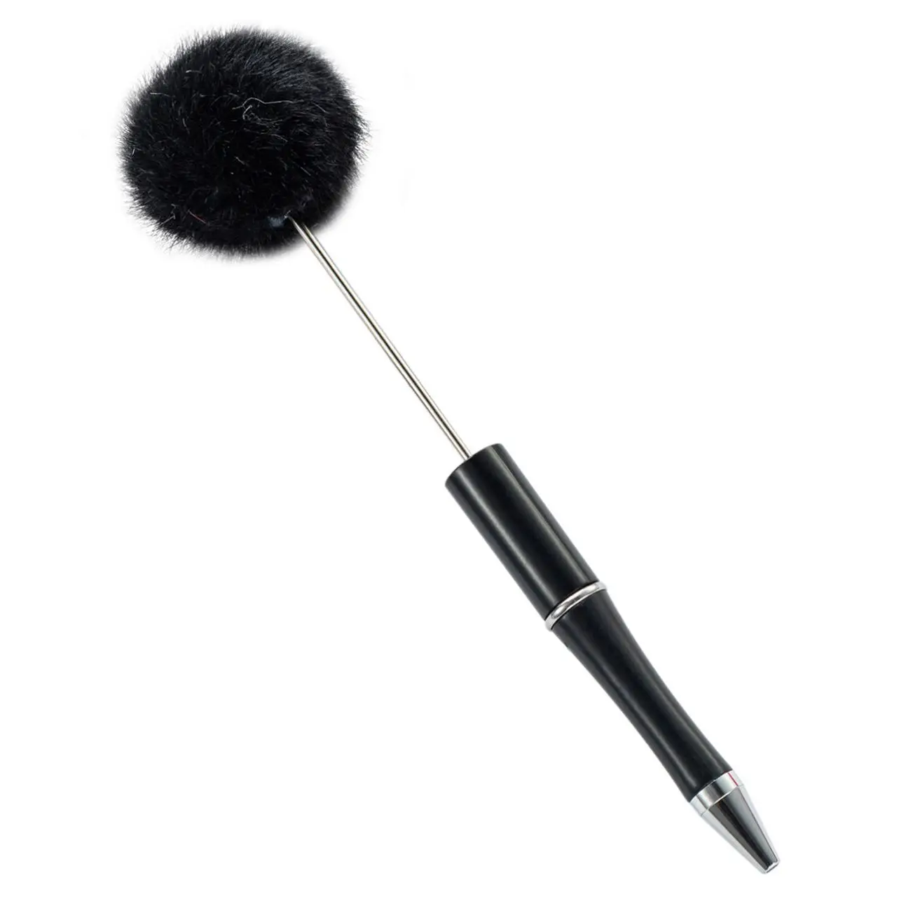 Creative diy hairball beaded pen cute wind fluffy advertising gift pen Hairball beaded ballpoint pen wholesale