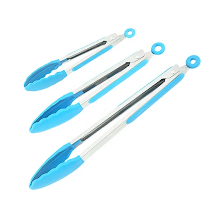 Kitchenware Grill DIY Cooking Non Stick BBQ Clip Locking Food Tongs Stainless Steel Kitchen for Toast Salad Bread