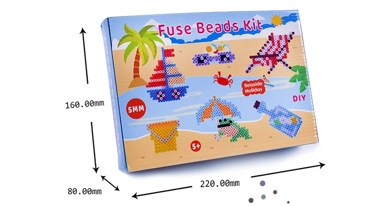2024 Wholesale 24 Color 5mm Eva Box Educational Kid Puzzle Game Toy Perler Fuse Ironing Beads Hama Beads Set