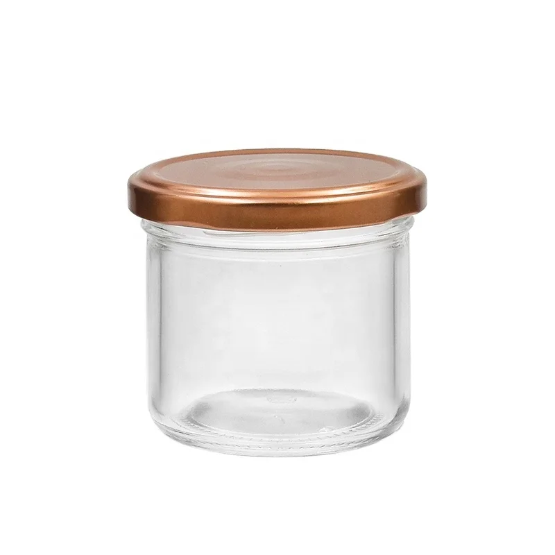 Factory directly sale 150 ml cubilose empty caviar bowl shape  jar hot sauce honey jam glass jars with tinplate lids