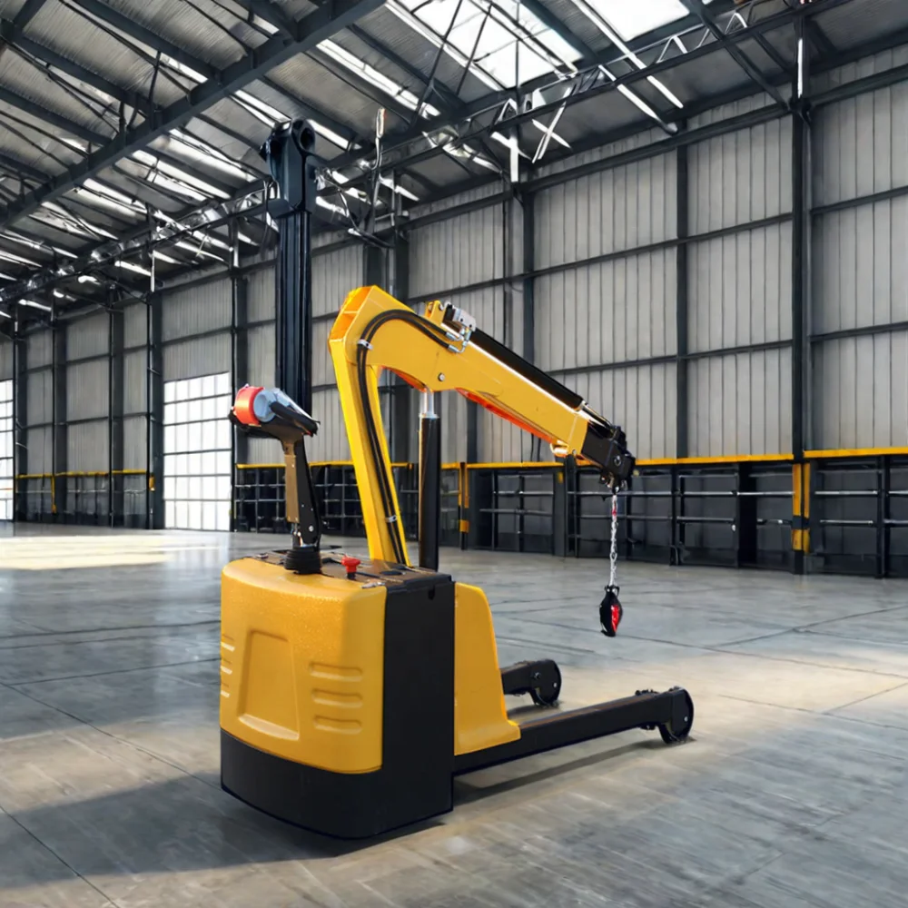 Electric Mobile 300KG 600KG Battery Powered Hydraulic Boom Telescopic Mini Electric Crane