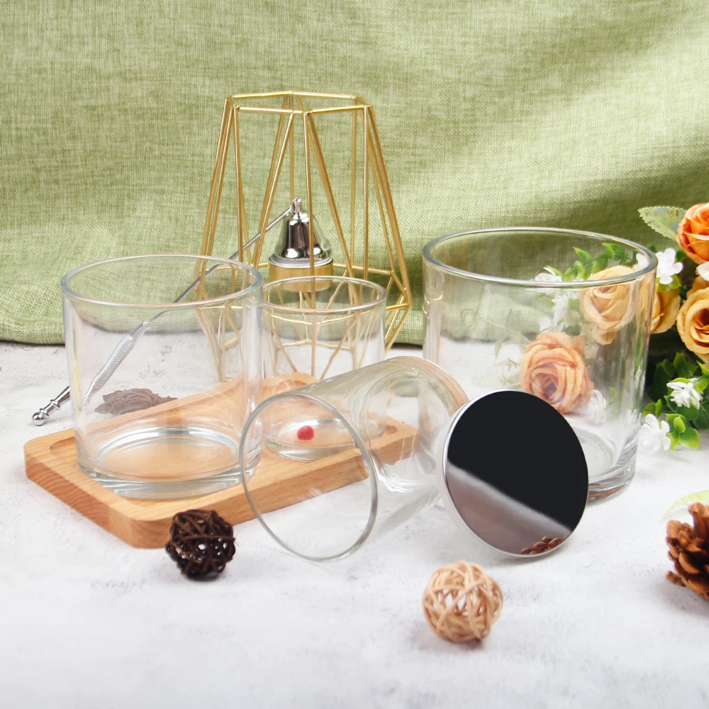 Jars For Candle / Luxury Candle Jar With Lid / Extra Large Candle Jar Wholesale Unique Candle Jar Glass Candle Jar With Lid