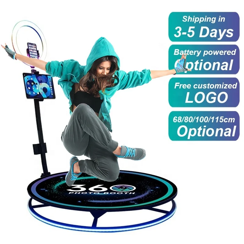 automatic portable spin 360 photo booth camera 360 photo booth rotating machine for events Selfie Magic Mirror Photo Booth