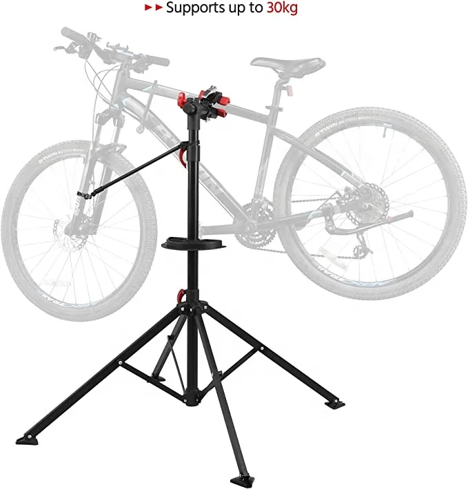 Height Adjustable Repair Stand 30kg Load Capacity 360 rotate metal robust bike Bicycle Repair Stand with Magnetic Tool Tray