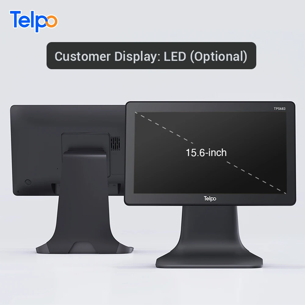 Telpo TPS683 Android 11 POS Cash Register Desktop Single Touch Screen Terminal
