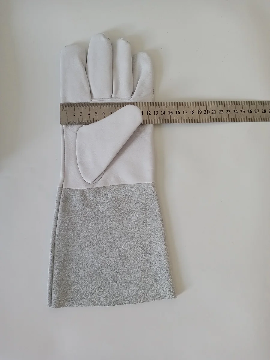 Factory price Hand Work Safety Welder  Goatskin Cowhide Argon Mig Arc Tig Leather Welding Gloves