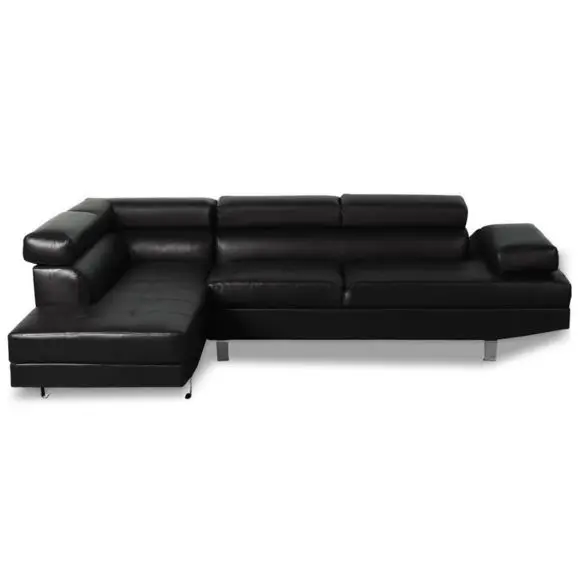 Wholesale Sectional Couch Corner Sofa With Adjustable Headrest And Chaise