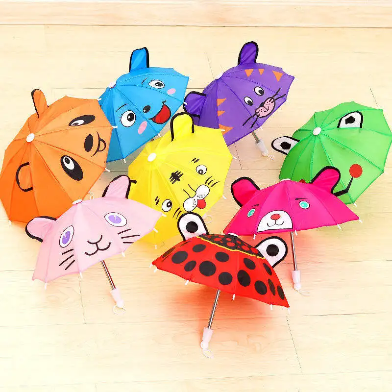 TX322 Motorcycle Bicycle Phone Sunshade Umbrellas Portable Waterproof Mini Kids Cartoon Toy Umbrella Cute Design