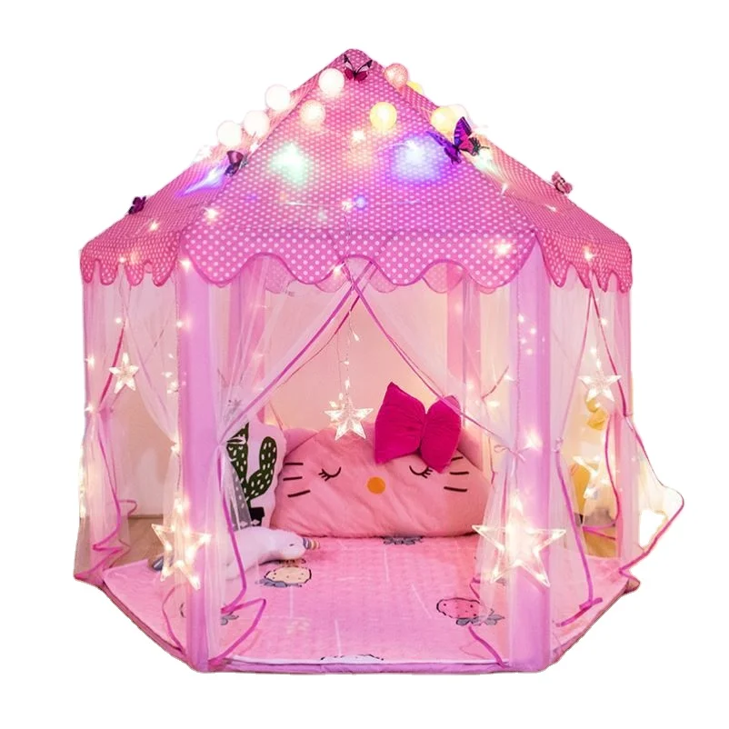 High Quality Easy Set Up Princess Playhouse Pink Castle Kids Tent For Kids Children