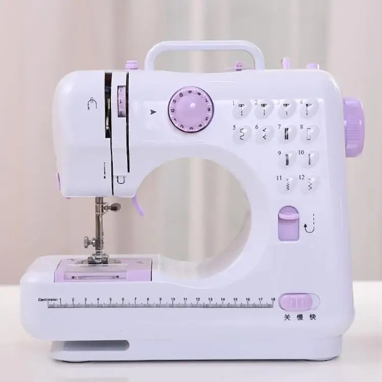 505A Sewing with table  machine  Hot Mini sewing machines Electronic Metallic Feel 12 Stitches Household Sewing Machine