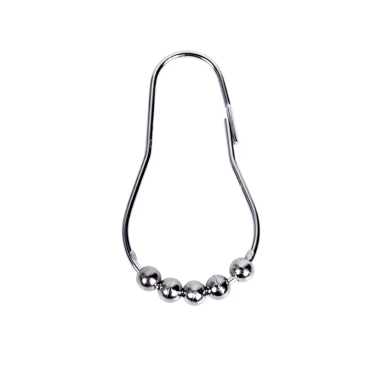Modern Design Accessories Rolling Hook Stainless Steel Metal Shower Curtain Hooks