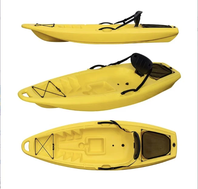 Cross-Border Exclusive HDPE Plastic Kayak Blow Molded Hard Boats for Fishing and Kids for Water Sports small boat