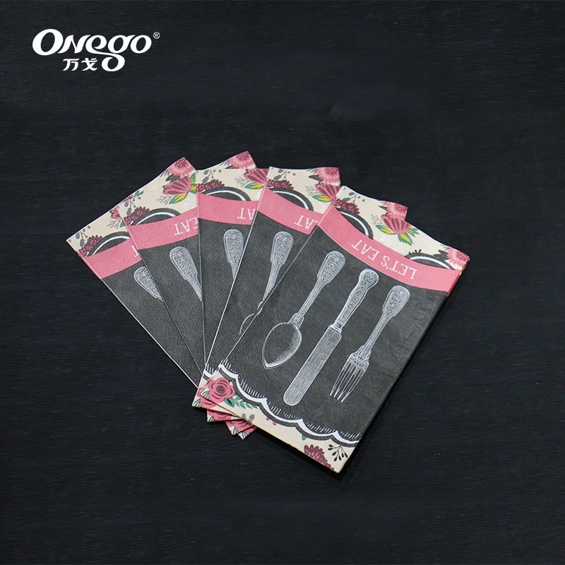 Wholesale Restaurant Paper Table Custom Tissues Dinner Napkins with Logo