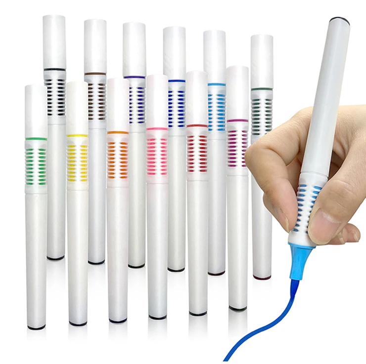 supplier wholesale non toxic water-based ink stone marker 4 mm brush tip acrylic paint marker pens set for shoes