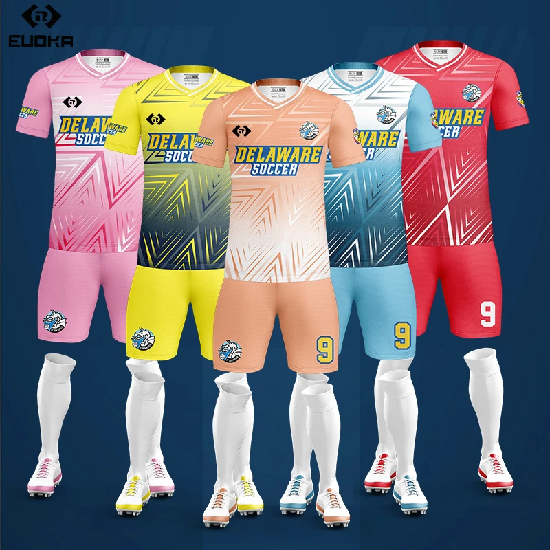 Футбольный трикотаж с цифровой печатью на заказ уникальный дизайн Maillot De Football логотипом собственной торговой марки обслуживание OEM для 2024/25 команд