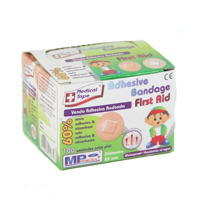 Wedacraftz Mini waterproof Round PE adhesive bandage Vaccine Band-Aids with box 100pcs packed