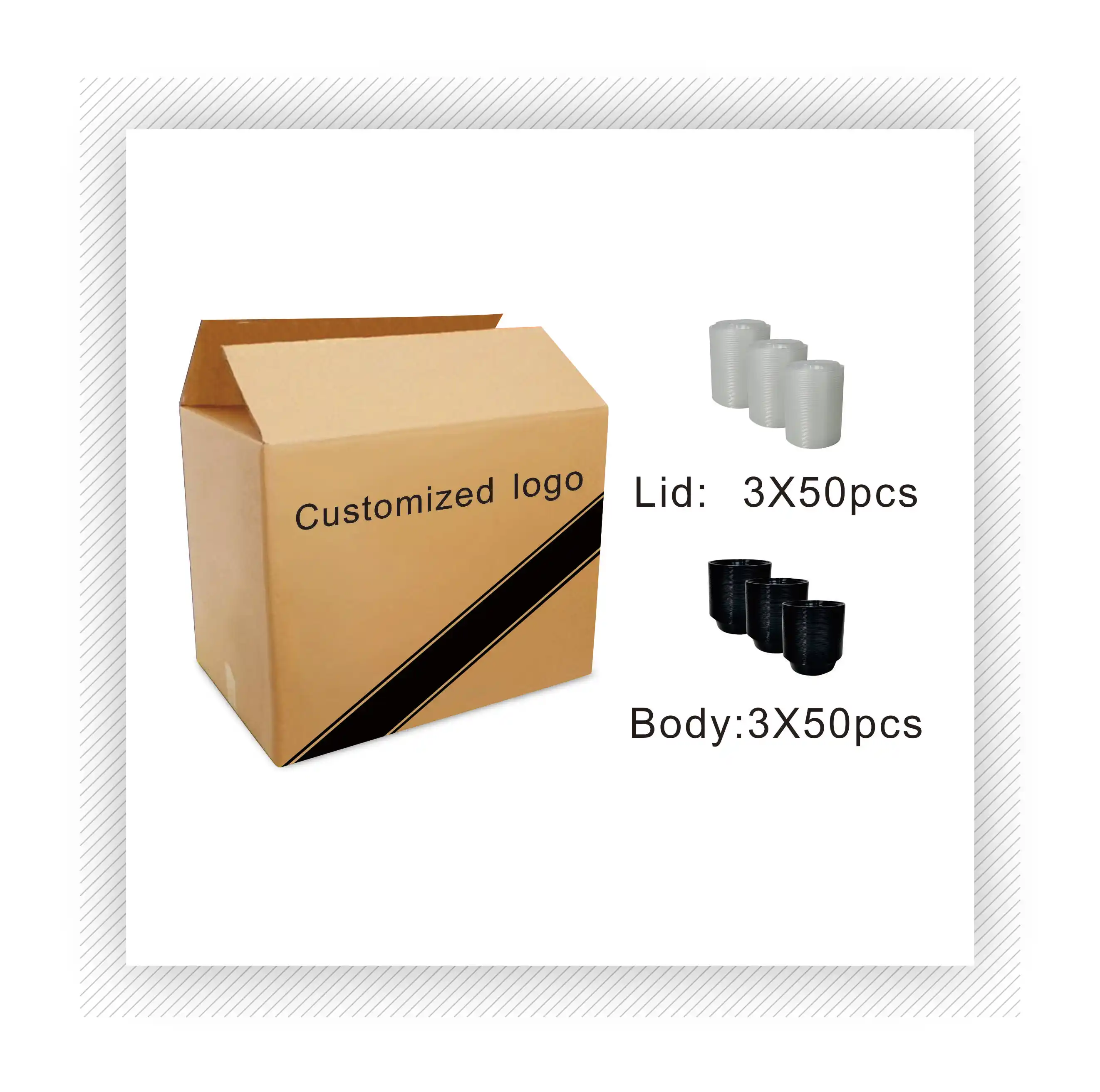 16oz 24oz 32oz 37oz 48oz Black Microwave Containers Food Package Container