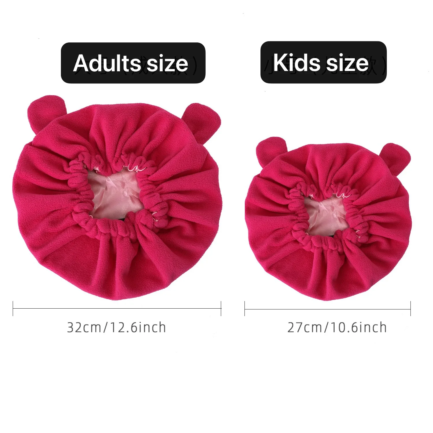 New lovely custom logo double layer winter hat with ears mommy and me hair bonnets hats for winter