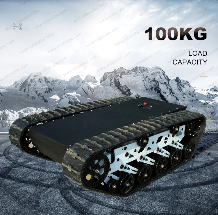 Robot Outdoor Network Switch Rubber Tracked Chassis Platform 