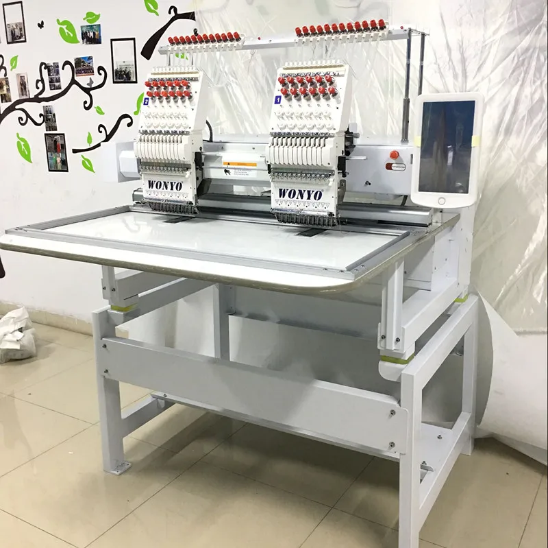 Easy Operation High Efficiency 2 Head Feiya Type Computerized Embroidery Machine with Embroidery Software for finished garment
