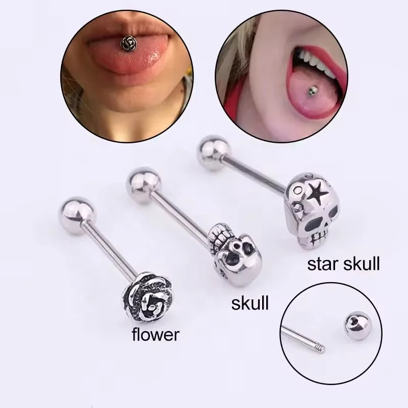 Wholesale Star Skull Body Jewellery Piercing Eyebrow Belly Tongue Bar Ring Piercing