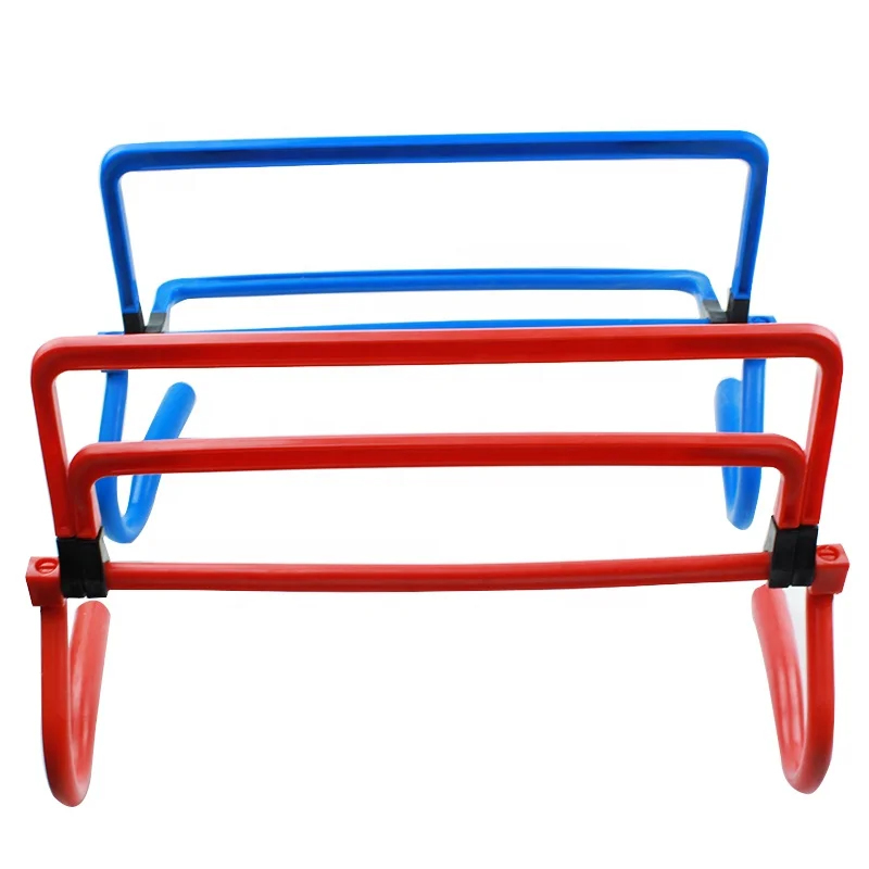 Hot Adjustable Folding Agility Pole Speed Hurdles with Adjustable Height Extenders Mini Hurdle Remover Able for Jumping Running