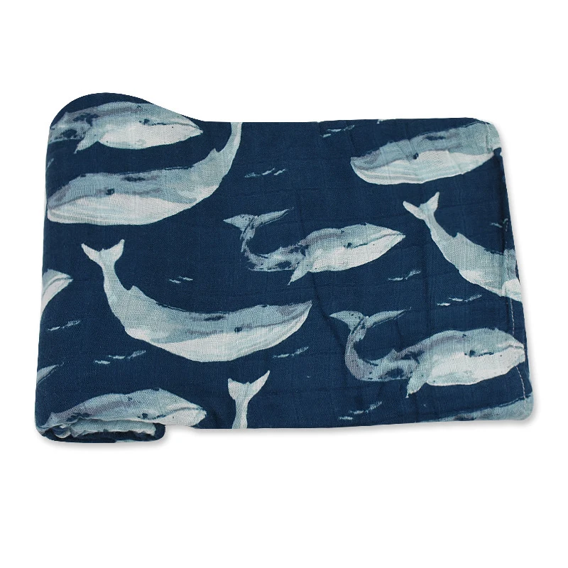 Foreign trade export bamboo fiber bamboo cotton 2-layer gauze baby carriage cover blanket newborn swaddle towel