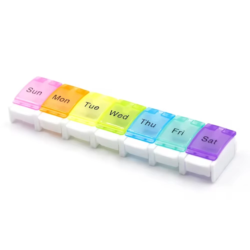 7 day pill organizer weekly pill box organizer medicine case pocket storage case travel easy open plastic pill box