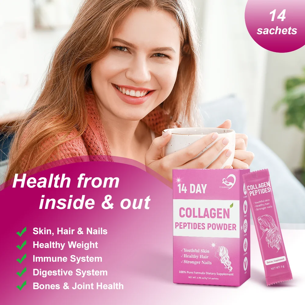 Chinaherbs OEM Collagen Solid Beverage Powder Pure Vegetarian Diet Friendly Gluten Free Collagen Peptid Powder