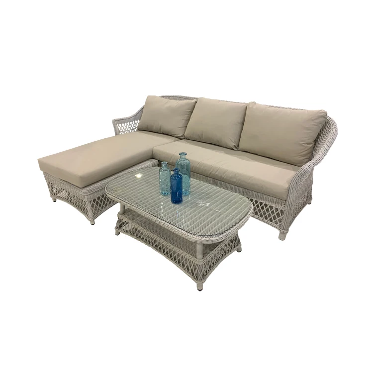 
Durable frame modern design nice wicker-weavin sofa sets for living room 